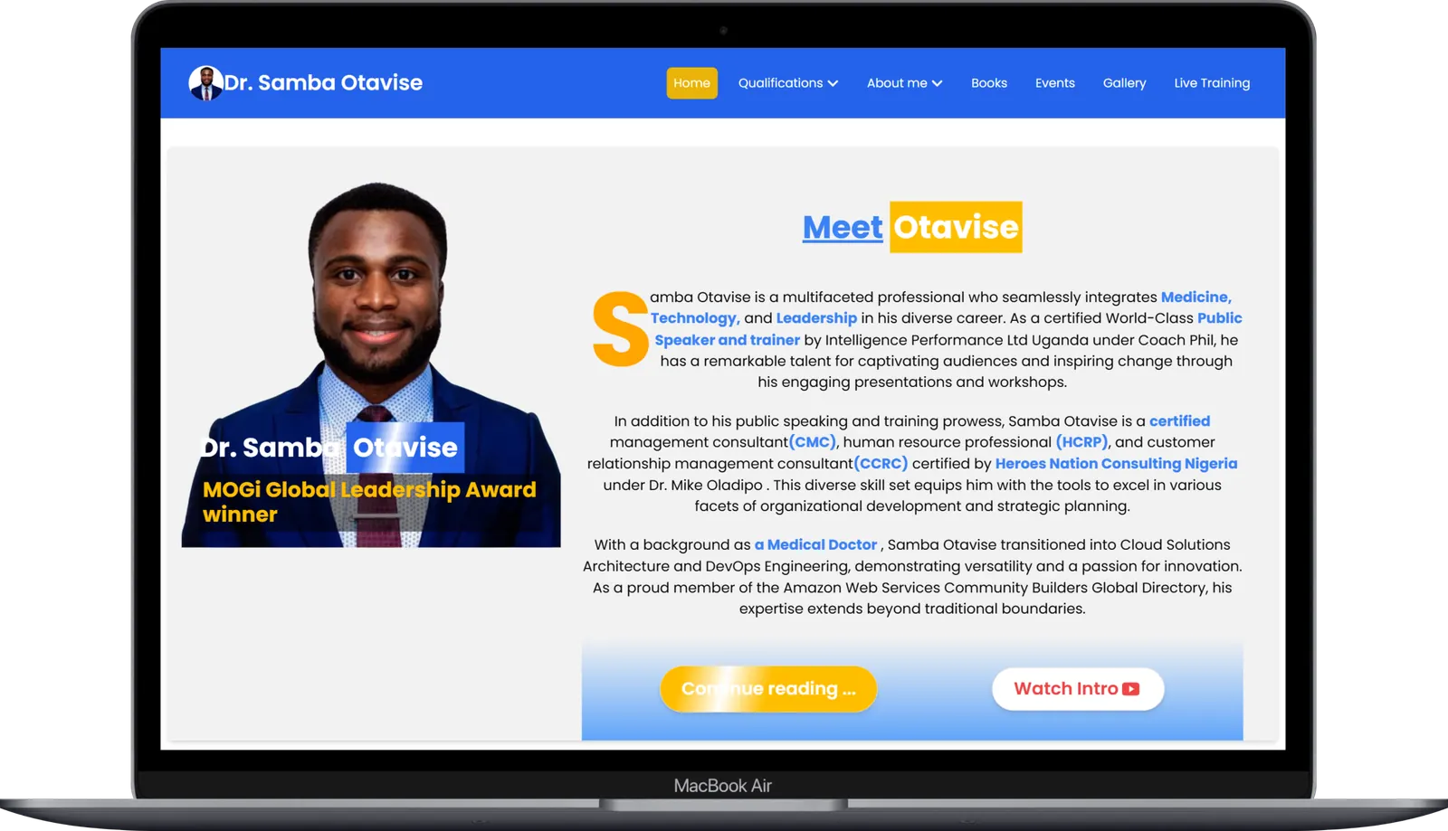 Samba Otavise case study screenshot
