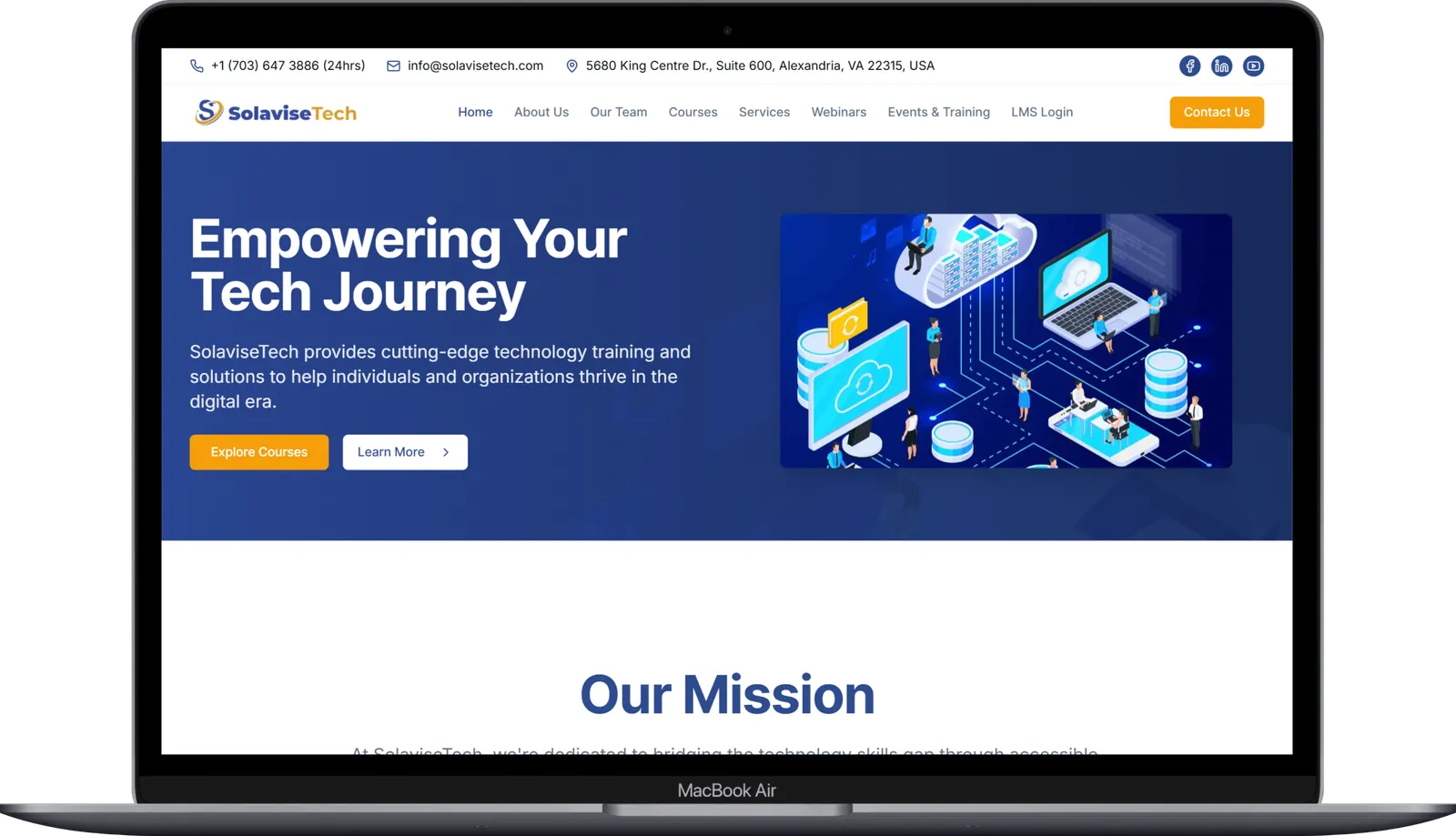 SolaviseTech case study screenshot